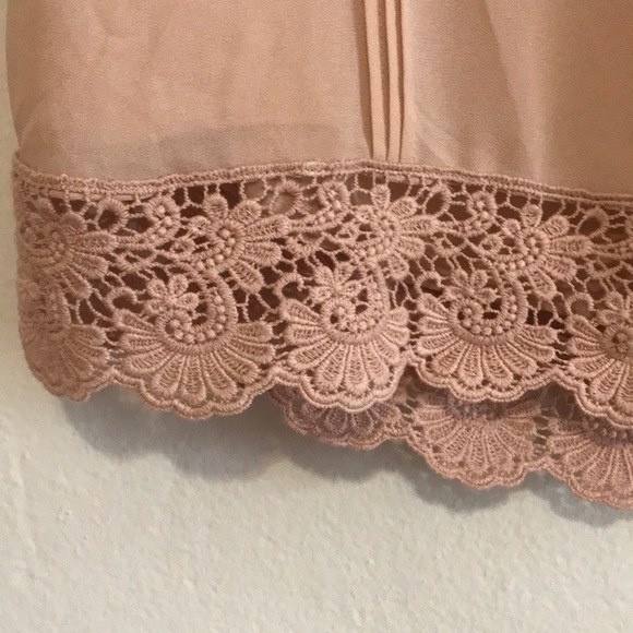 Naked Zebra Blush V-Neck Top w/ Embroidery - Picture 2 of 6